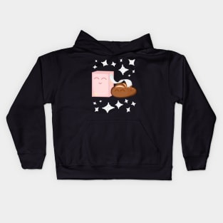 Cute Bread And Box Happy Hug With Stars Kids Hoodie